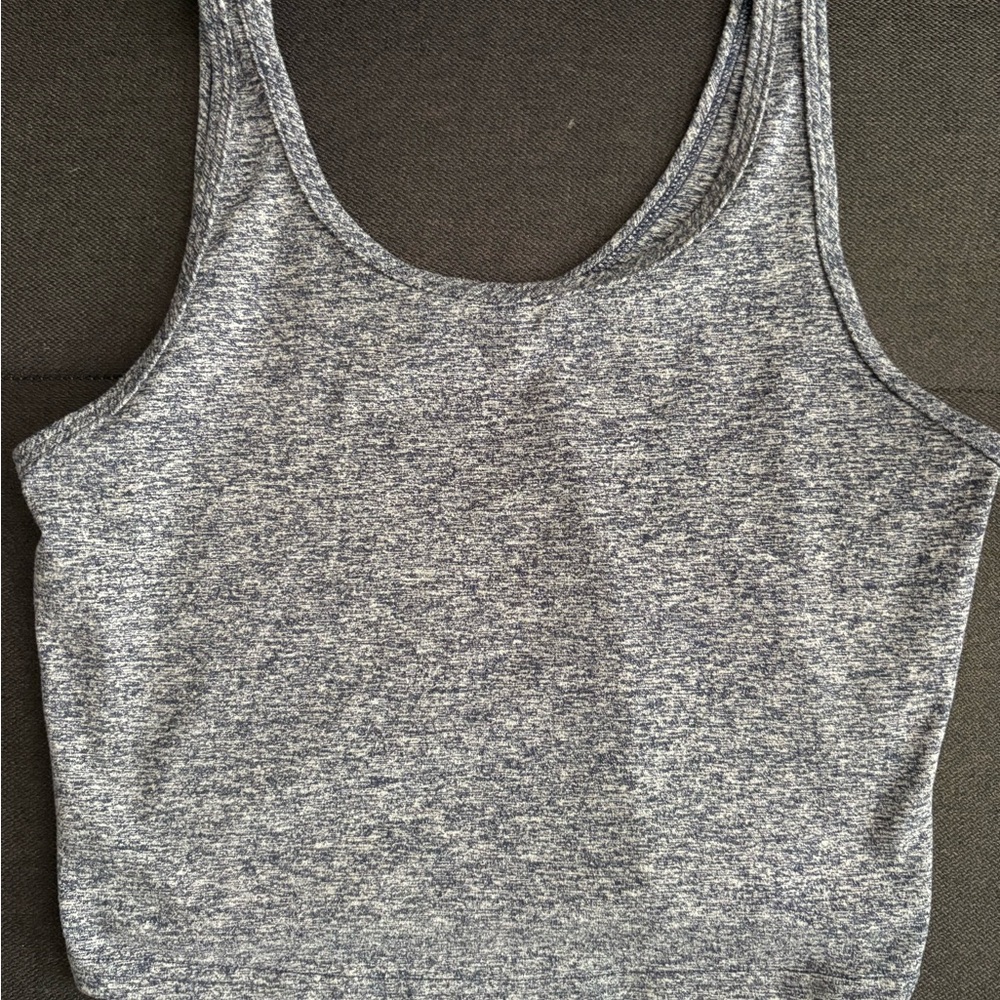Fleo Heathered Gray Crop Top